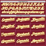 Personalized Twinkle Star Baseball Jersey with Custom Name & Number - Crimson White-Gold 3D Gradient Design Personalized