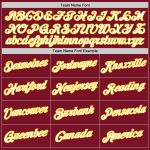 Custom Name and Number Baseball Jersey, Personalized Crimson White-Gold Authentic Design Personalized Crimson White-Gold