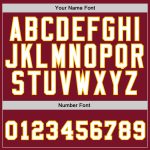 Custom Name and Number Baseball Jersey, Personalized Crimson White-Gold Authentic Design Personalized Crimson White-Gold