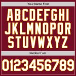 Personalized Authentic Baseball Jersey in Crimson White-Gold, Sleeveless Design Personalized Crimson White-Gold Authentic