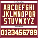 Personalized Custom Name and Number Baseball Jersey in Crimson White-Gold - Authentic Sleeveless Design Personalized Crimson