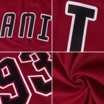 Custom Name Number Baseball Jersey Shirt - Personalized Crimson White-Gold Authentic Throwback Rib-Knit Design Personalized