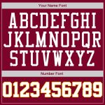 Custom Name Number Baseball Jersey Shirt - Personalized Crimson White-Gold Authentic Throwback Rib-Knit Design Personalized