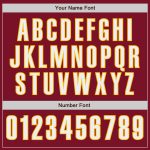 Custom Crimson and White Gold Baseball Jersey for Men - Personalized 6 Personalized Crimson White-Gold Baseball Jersey 6
