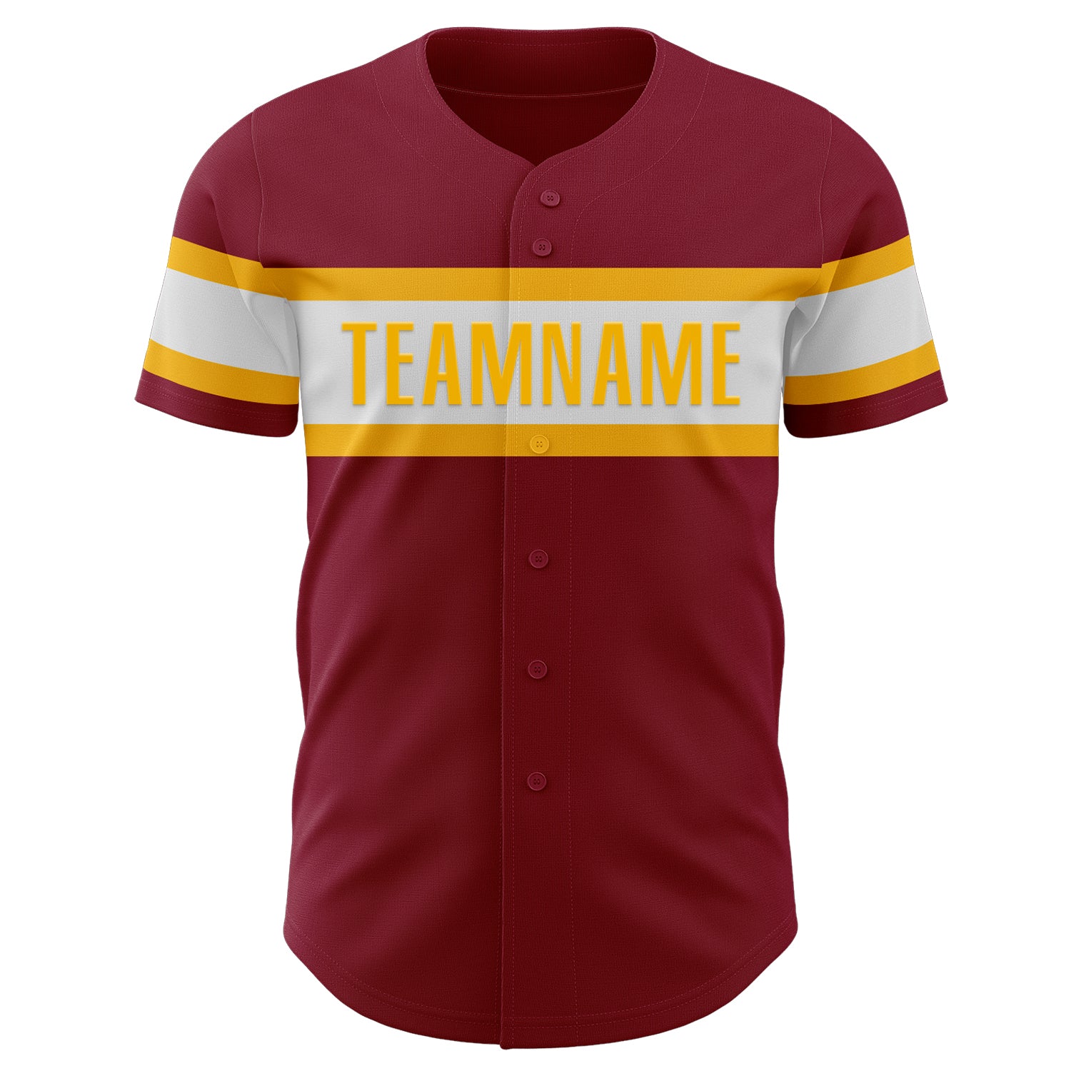 Custom Crimson and White Gold Baseball Jersey for Men - Personalized 6 Personalized Crimson White-Gold Baseball Jersey 6 - Image 2