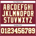 Custom Team Name Number Long Sleeve Performance T-Shirt Crimson White-Gold Personalized Apparel Personalized Crimson White-Gold