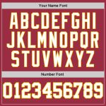 Custom Team Performance T-Shirt with Personalized Name and Number - Crimson White-Gold Personalized Crimson White-Gold Performance