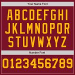Custom Name and Number Personalized Authentic Baseball Jersey Crimson White-Gold Pinstripe Fashion Team Apparel Personalized