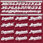 Custom Authentic Baseball Jersey in Crimson White-Gray, Personalized Name and Number, 3 Color Options Available Personalized