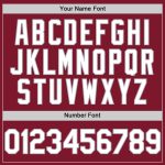 Personalized Twinkle Star 3D Gradient Baseball Jersey with Custom Name & Number in Crimson White-Gray Design Personalized