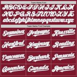 Personalized Twinkle Star 3D Gradient Baseball Jersey with Custom Name & Number in Crimson White-Gray Design Personalized