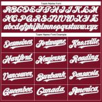 Custom Name Number Baseball Jersey - Personalized Crimson White-Gray Authentic Team Apparel Personalized Crimson White-Gray