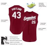 Custom Name Number Authentic Crimson White-Gray Baseball Jersey Sleeveless Team Personalized Crimson White-Gray Authentic
