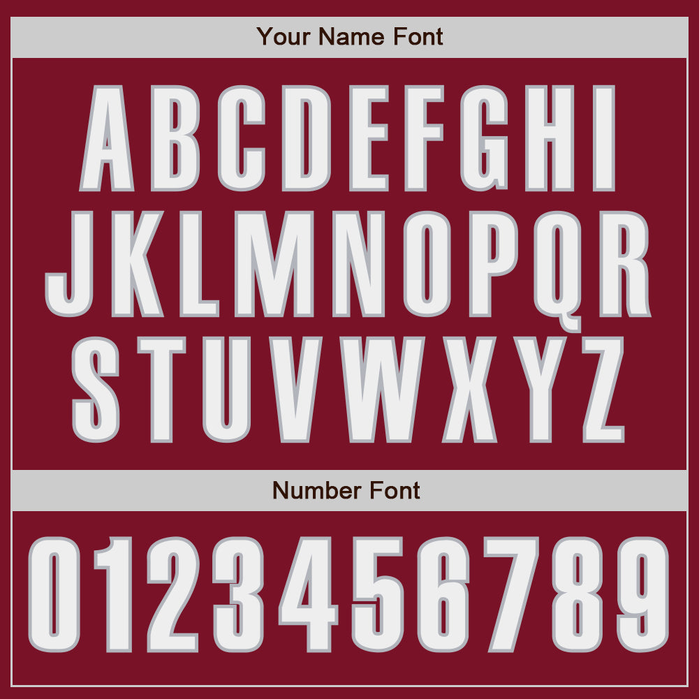 Personalized Crimson White Gray Baseball Jersey for Men and Women - Custom Sports Apparel Personalized Crimson White-Gray - Image 5