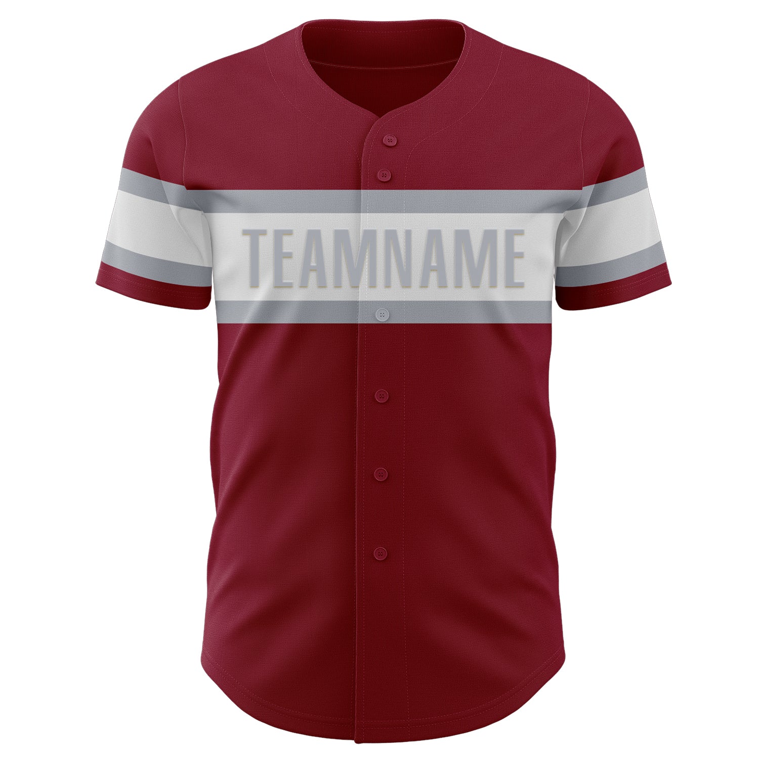 Personalized Crimson White Gray Baseball Jersey for Men and Women - Custom Sports Apparel Personalized Crimson White-Gray - Image 2