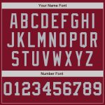 Custom Team Name and Number Baseball Jersey - Personalized Crimson White-Gray Pinstripe Authentic Split Design Personalized