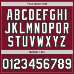 Custom Name and Number Crimson White Green Two Tone Varsity Letterman Bomber Full-Snap Jacket Personalized Crimson White-Kelly