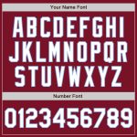 Personalized Authentic Baseball Jersey in Crimson and Light Blue Colors Personalized Crimson White-Light Blue Authentic Baseball