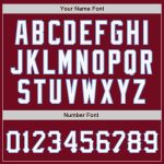 Custom Name and Number Authentic Baseball Jersey - Personalized Crimson and Light Blue Team Apparel Personalized Crimson