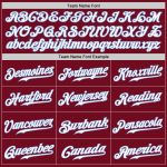 Custom Name and Number Authentic Baseball Jersey - Personalized Crimson and Light Blue Team Apparel Personalized Crimson