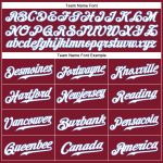 Custom Name and Number Personalized Crimson White-Light Blue Baseball Jersey - Authentic Sleeveless Design Personalized Crimson
