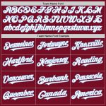 Personalized Baseball Jersey - Crimson White Light Blue Authentic Sleeveless Design Personalized Crimson White-Light Blue