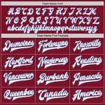 Custom Name & Number Crimson White-Light Blue Varsity Letterman Bomber Jacket - Personalized Full-Snap Style Personalized