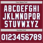 Custom Team Name Number Two Tone Bomber Jacket - Crimson White Light Blue Full-Snap Varsity Letterman Personalized Crimson