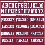 Custom Team Name Number Long Sleeve Performance T-Shirt - Personalized Crimson White Light Blue Personalized Crimson White-Light