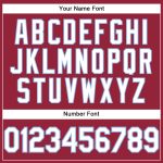 Custom Team Name Number Performance T-Shirt in Crimson White-Light Blue - Personalized Sports Tee Personalized Crimson White-Light