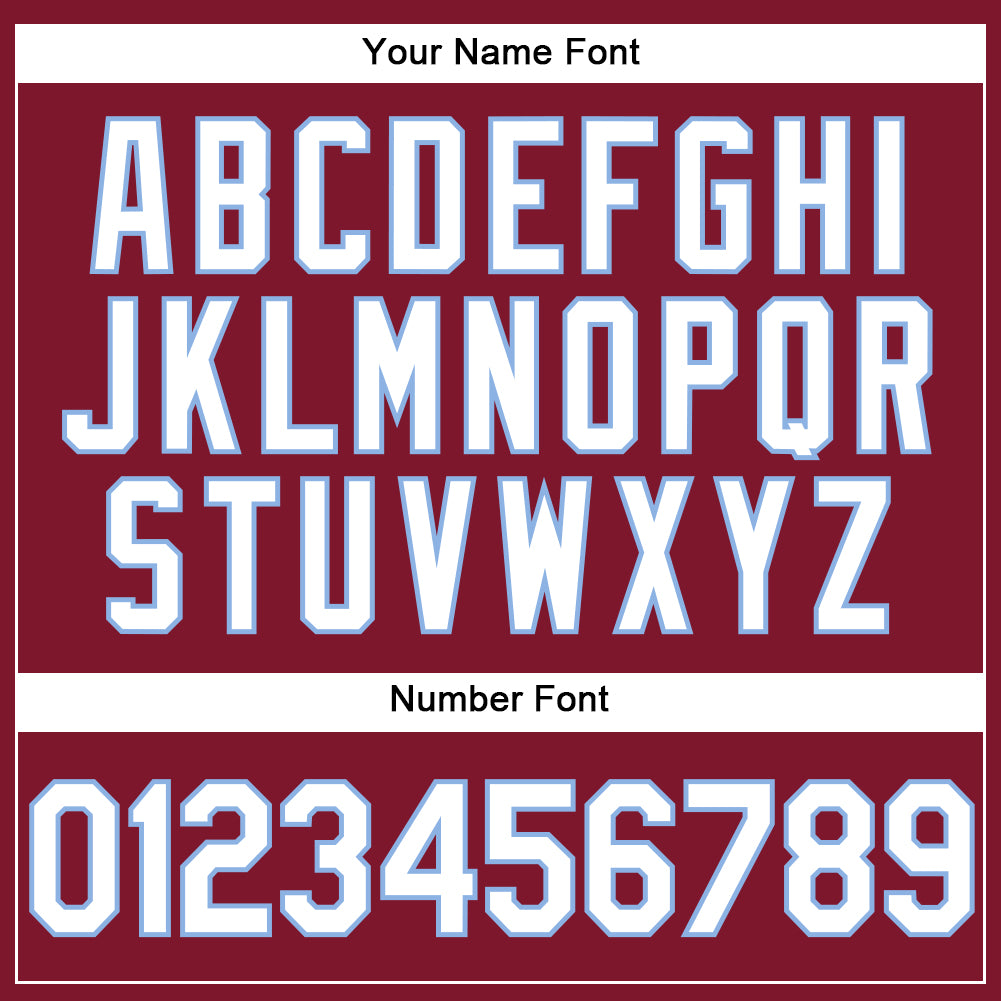 Personalized Performance Golf Polo Shirt in Crimson and Light Blue Personalized Crimson White-Light Blue Performance Vapor - Image 5