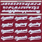 Custom Softball Jersey - Personalized Two-Button Unisex in Crimson & Light Blue with Name & Number Personalized Crimson White-Light