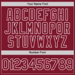 Custom Name and Number Crimson White Line Authentic Baseball Jersey - Personalized Team Jersey Personalized Crimson White