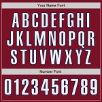 Personalized Authentic Baseball Jersey in Crimson, White, and Navy Personalized Crimson White-Navy Authentic Baseball Jersey