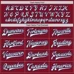 Custom Name Number Crimson White-Navy Varsity Letterman Bomber Jacket - Personalized Full-Snap Team Jacket Personalized Crimson