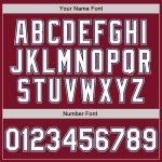 Custom Varsity Jacket with Name and Number - Personalized Crimson White Navy-Gray Bomber Full-Snap Letterman Jacket Personalized