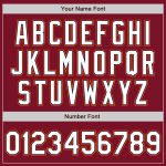 Custom Team Name and Number Crimson White Navy-Orange Varsity Letterman Bomber Full-Snap Jacket Personalized Crimson White