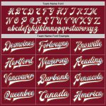 Custom Team Name and Number Crimson White Navy-Orange Varsity Letterman Bomber Full-Snap Jacket Personalized Crimson White