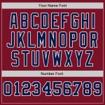 Custom Name Number Baseball Jersey - Personalized Crimson White Navy Pinstripe Authentic Split Fashion Personalized Crimson