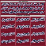 Custom Name Number Baseball Jersey - Personalized Crimson White Navy Pinstripe Authentic Split Fashion Personalized Crimson