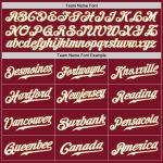 Custom Name Number Baseball Jersey - Personalized Crimson White Old Gold Authentic Team Jersey Personalized Crimson White-Old