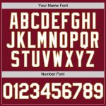 Custom Name and Number Baseball Jersey in Crimson White and Old Gold - Authentic Sleeveless Design Personalized Crimson White-Old