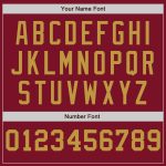 Custom Name Number Baseball Jersey - Authentic Crimson White-Old Gold Pinstripe Fashion Team Jersey Personalized Crimson