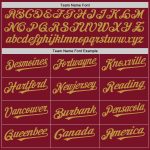 Custom Name Number Baseball Jersey - Authentic Crimson White-Old Gold Pinstripe Fashion Team Jersey Personalized Crimson