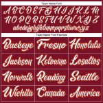Custom Name and Number Baseball Jersey - Personalized Crimson White-Orange Authentic Team Jersey Personalized Crimson White-Orange