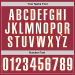 Custom Team Performance T-Shirt - Personalized Crimson White-Orange with Name & Number Personalized Crimson White-Orange