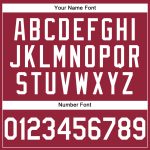 Custom Name and Number Performance T-Shirt in Crimson White - Personalized Team Gear Personalized Crimson White Performance