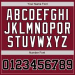 Custom Team Baseball Jersey with Personalized Name and Number - Crimson White Pinstripe Black and White Authentic Design