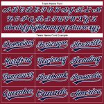 Custom Name Number Authentic Navy Baseball Jersey Crimson White Pinstripe Personalized Crimson White Pinstripe Navy Authentic