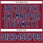 Custom Name Number Authentic Navy Baseball Jersey Crimson White Pinstripe Personalized Crimson White Pinstripe Navy Authentic